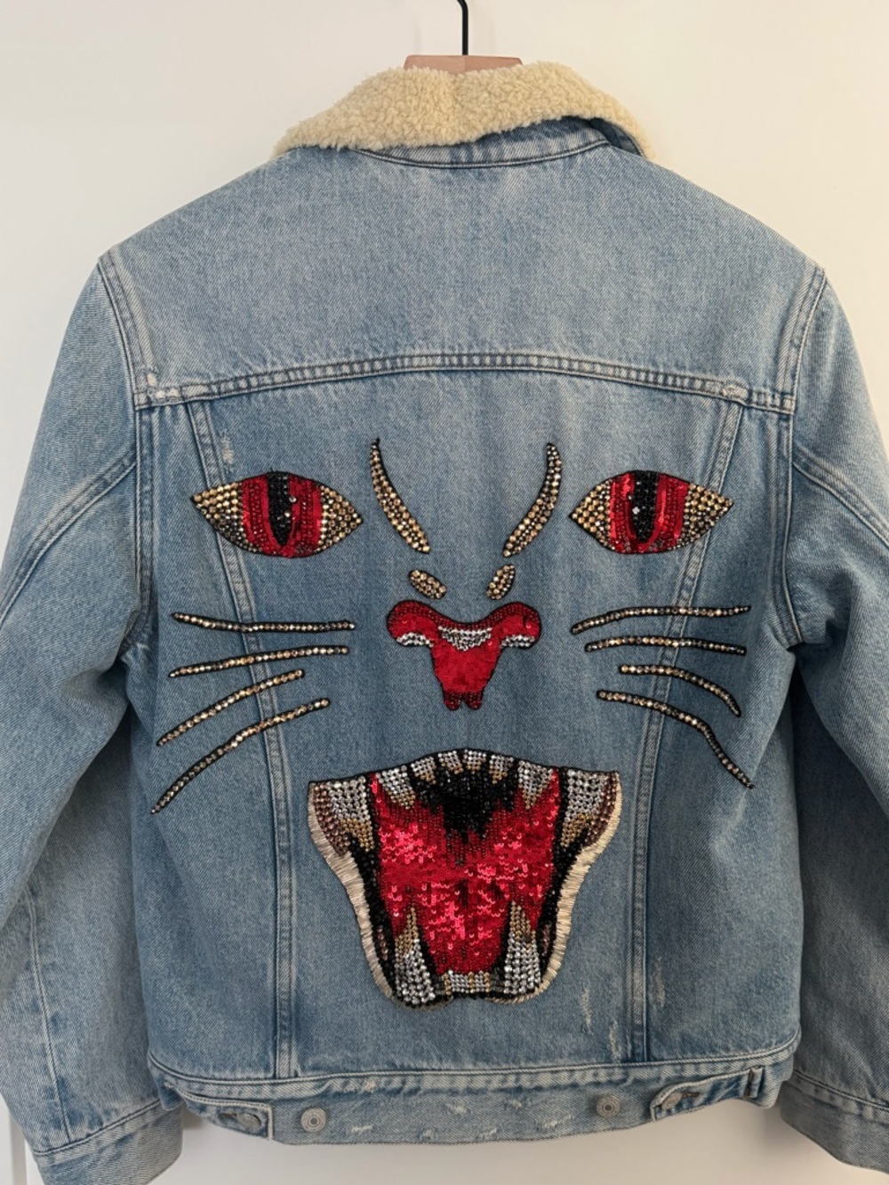 GUCCI Denim Sherpa Jacket ‘Jardin d'Hiver' collection - Picture 3 of 10
